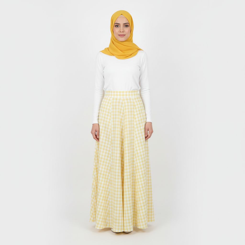 Fashion Plaid High-Waist Skirt