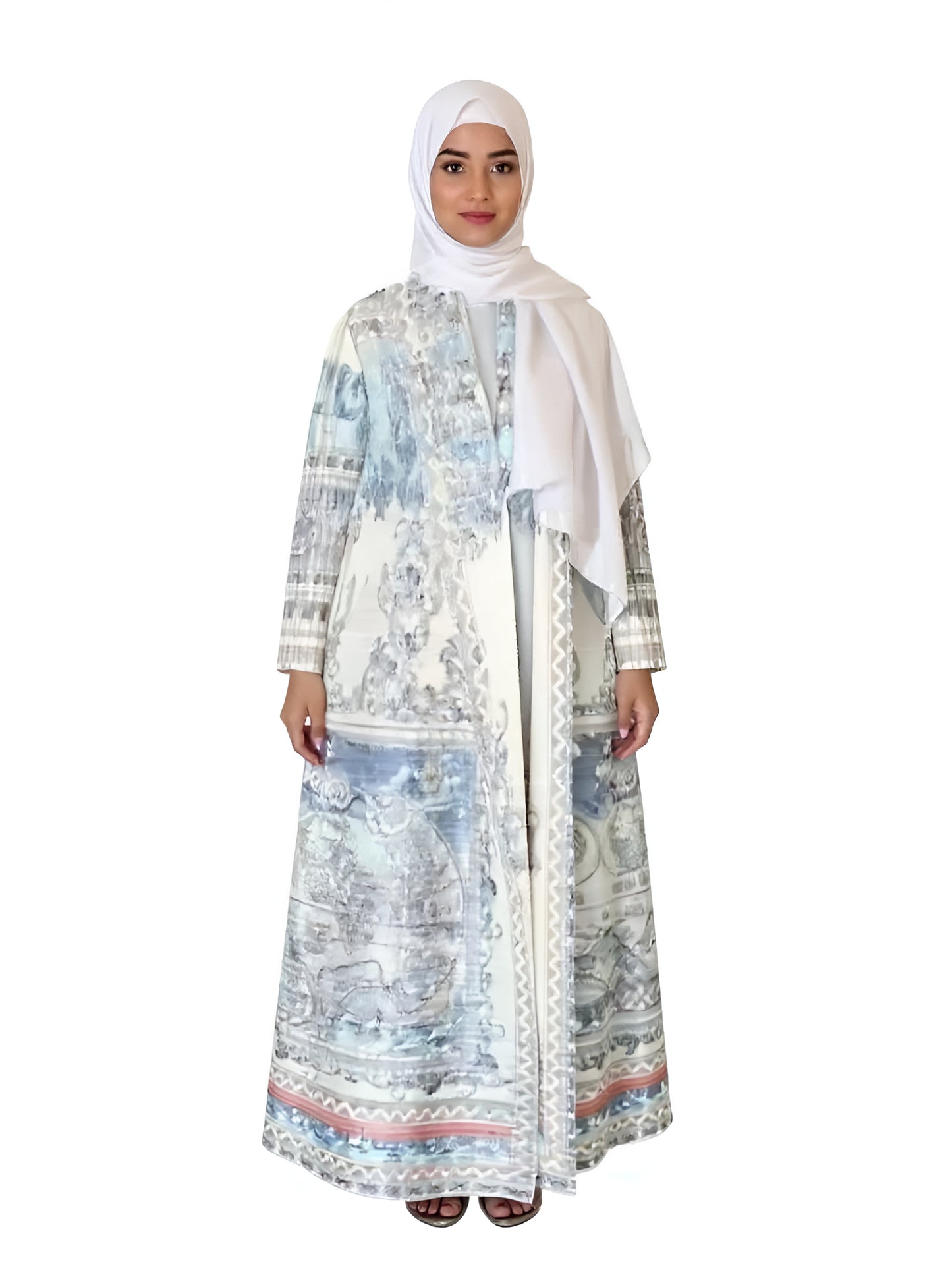 Printed Robe Kaftan Long Sleeve