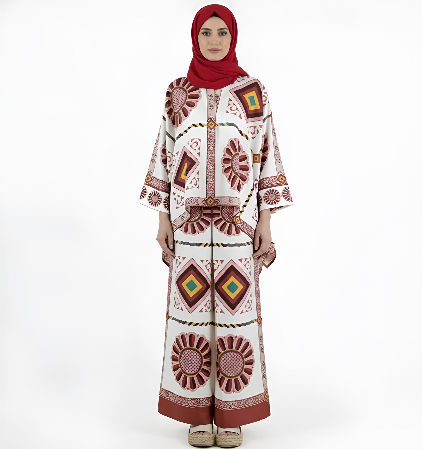 Stylish Geometric Print Pants Set