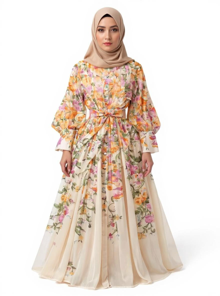French Style Chiffon High Waist Dresses