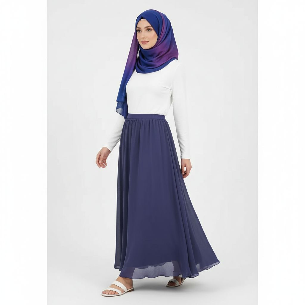 Summer Elegant High-Waist Linen Skirt