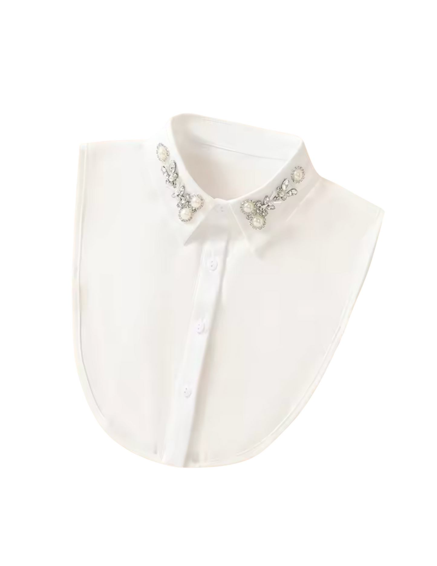 Neck Chiffon Fake Collar Decorated