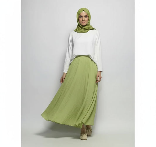 Summer Elegant High-Waist Linen Skirt