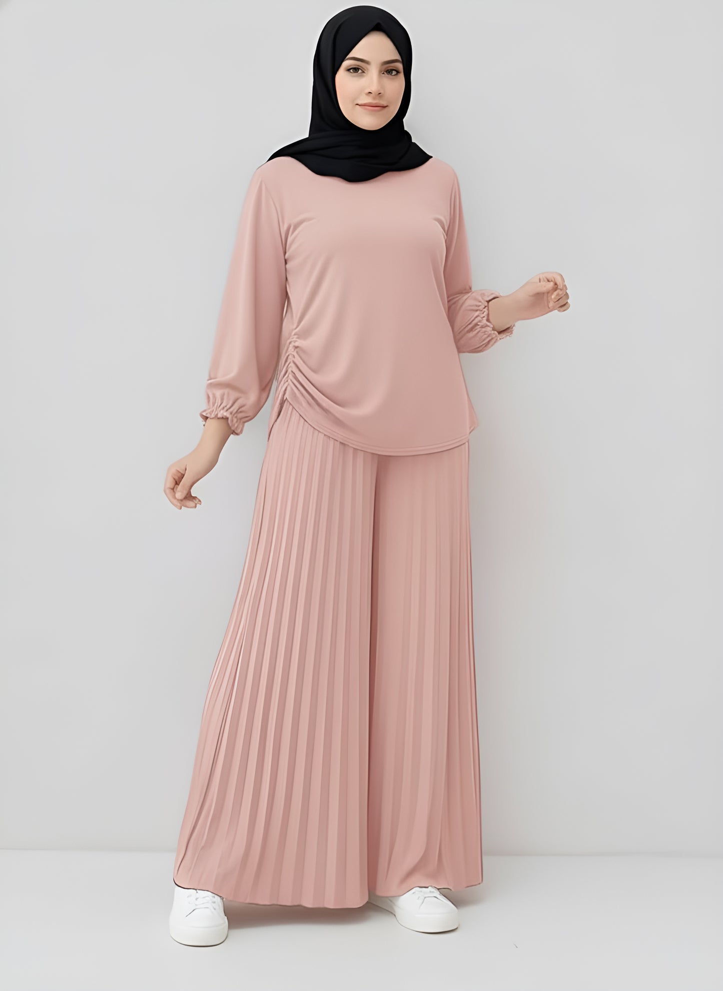 Solid Long Sleeve Top & Trousers