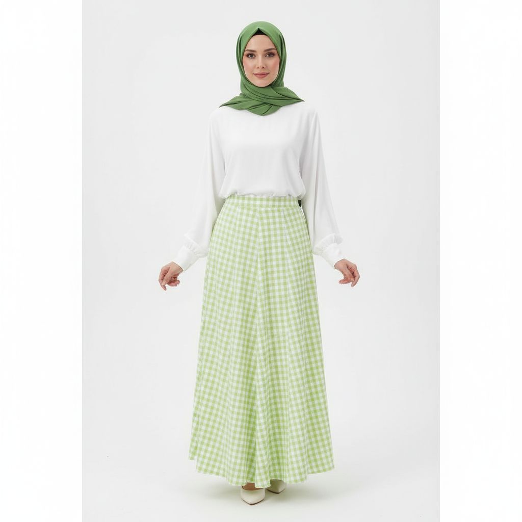 Fashion Plaid High-Waist Skirt