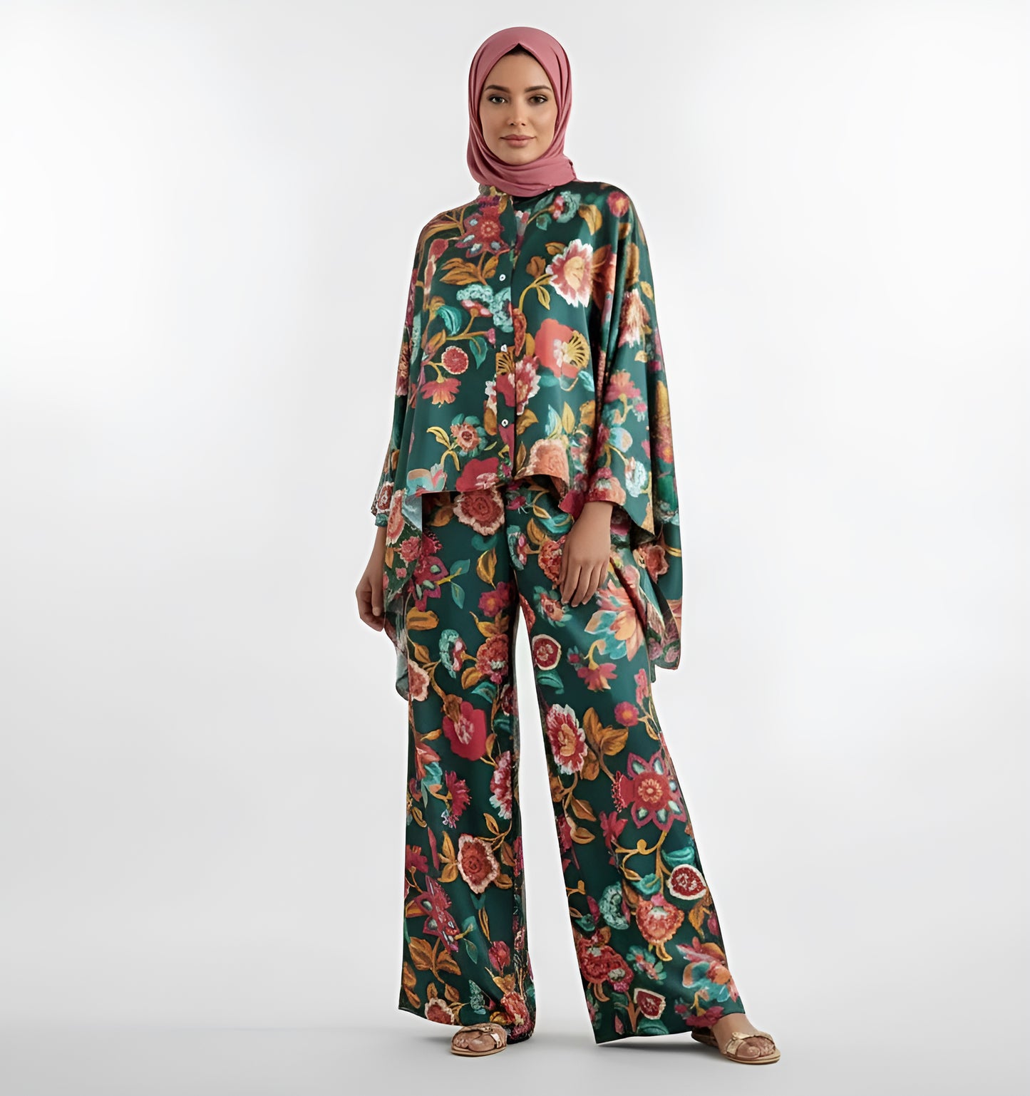 Stylish Geometric Print Pants Set