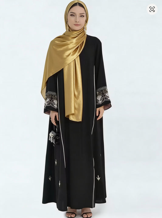 Middle East Style Embroidered Sleeve Kaftan
