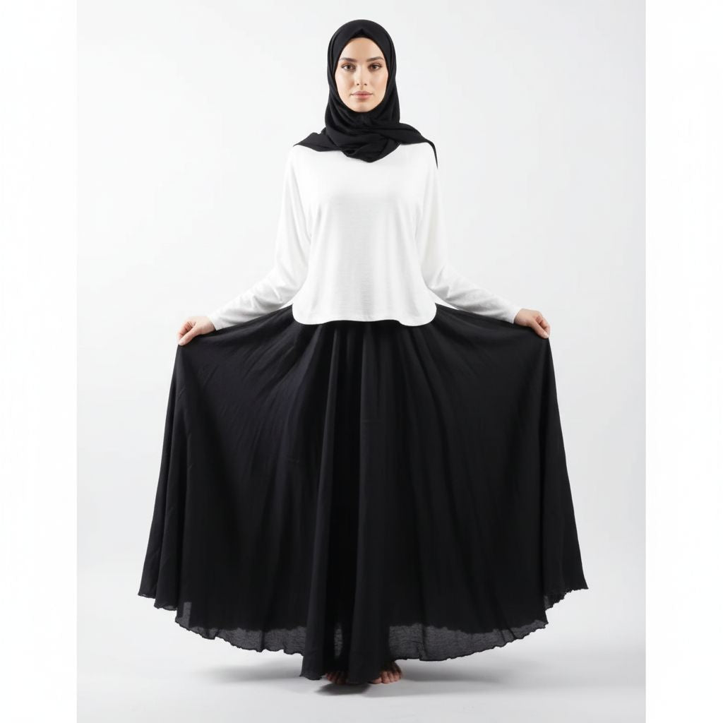Summer Elegant High-Waist Linen Skirt