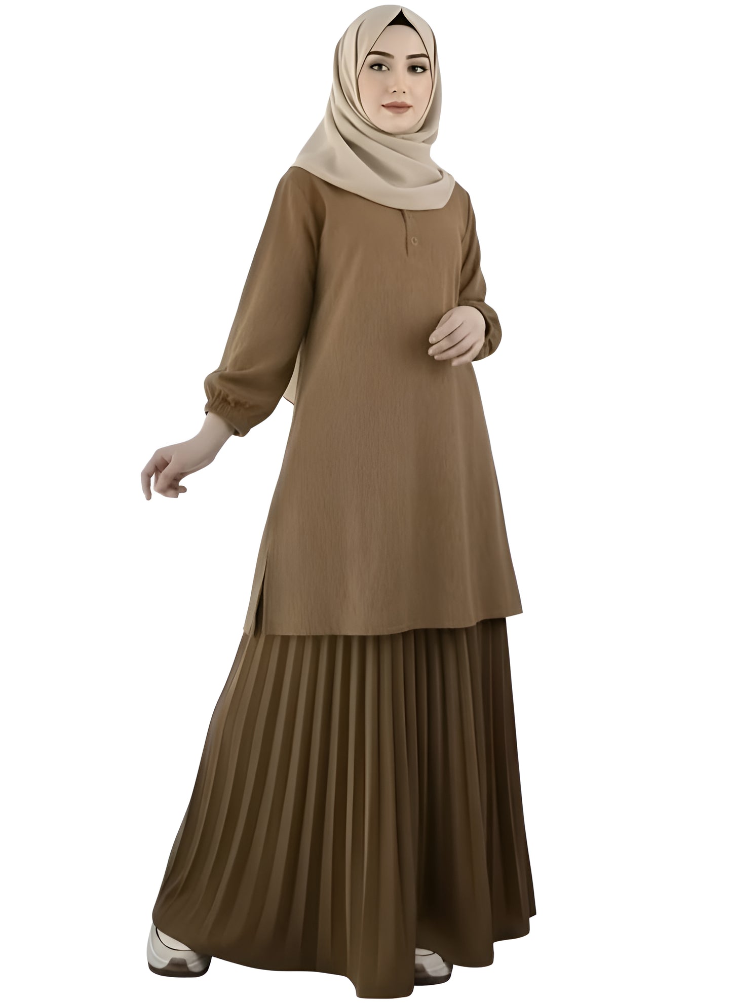 ZANZEA Autumn Muslim Two Piece Sets Women Outfits Casual Long Sleeve Long Tops Dress Sets Abaya Suit Dubai Hijab Tracksuit 2025