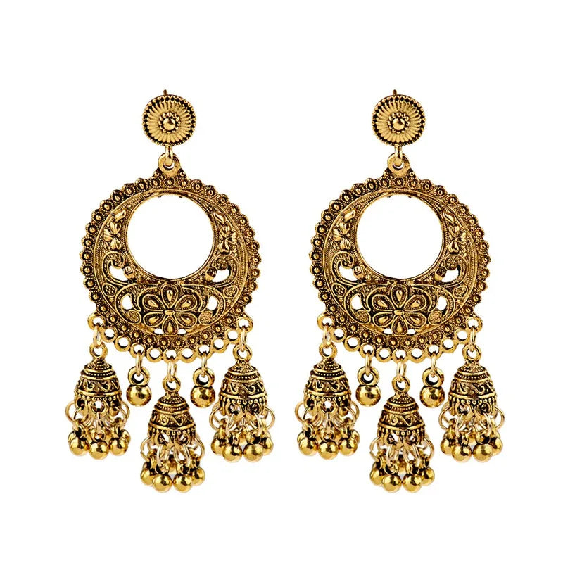 Earrings Indian Jewelry Gold Color