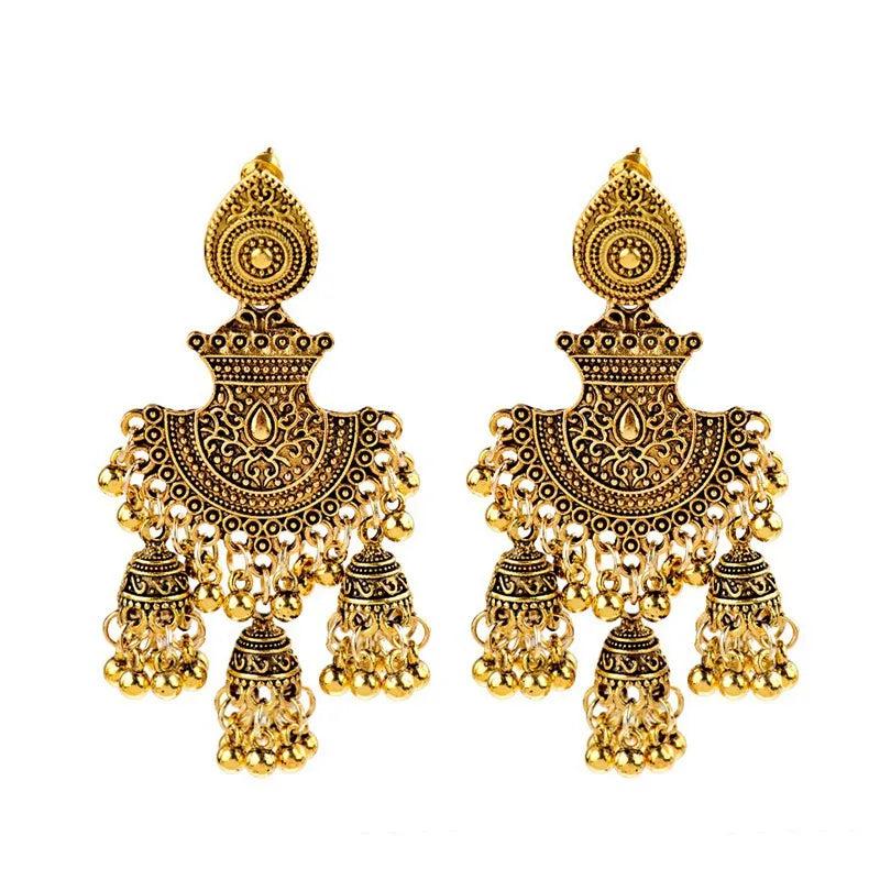 Earrings Indian Jewelry Gold Color