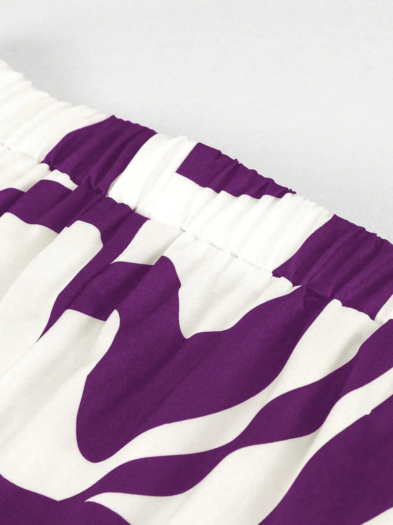 Plus Size Abstract Print Set