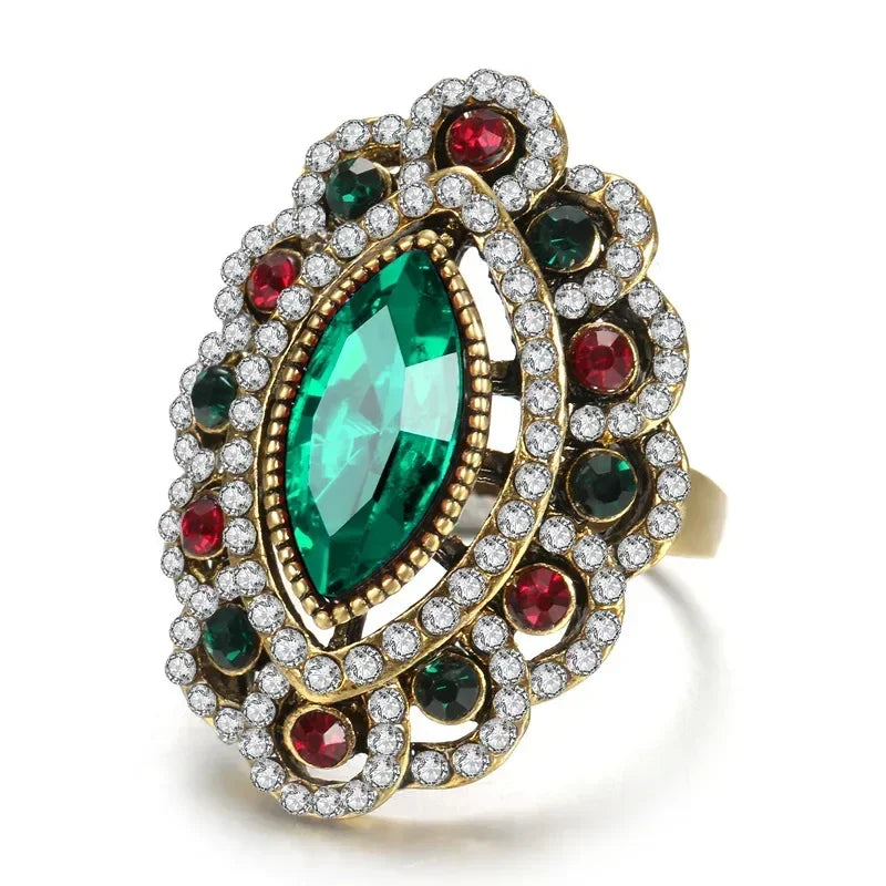 Vintage Middle Eastern Crystal Resin Turkish Jewelry Accessory