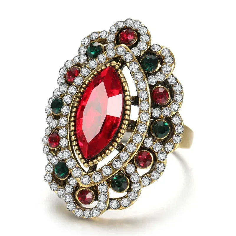 Vintage Middle Eastern Crystal Resin Turkish Jewelry Accessory