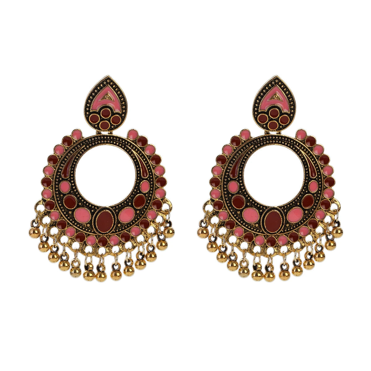 Earrings Indian Jewelry Gold Color