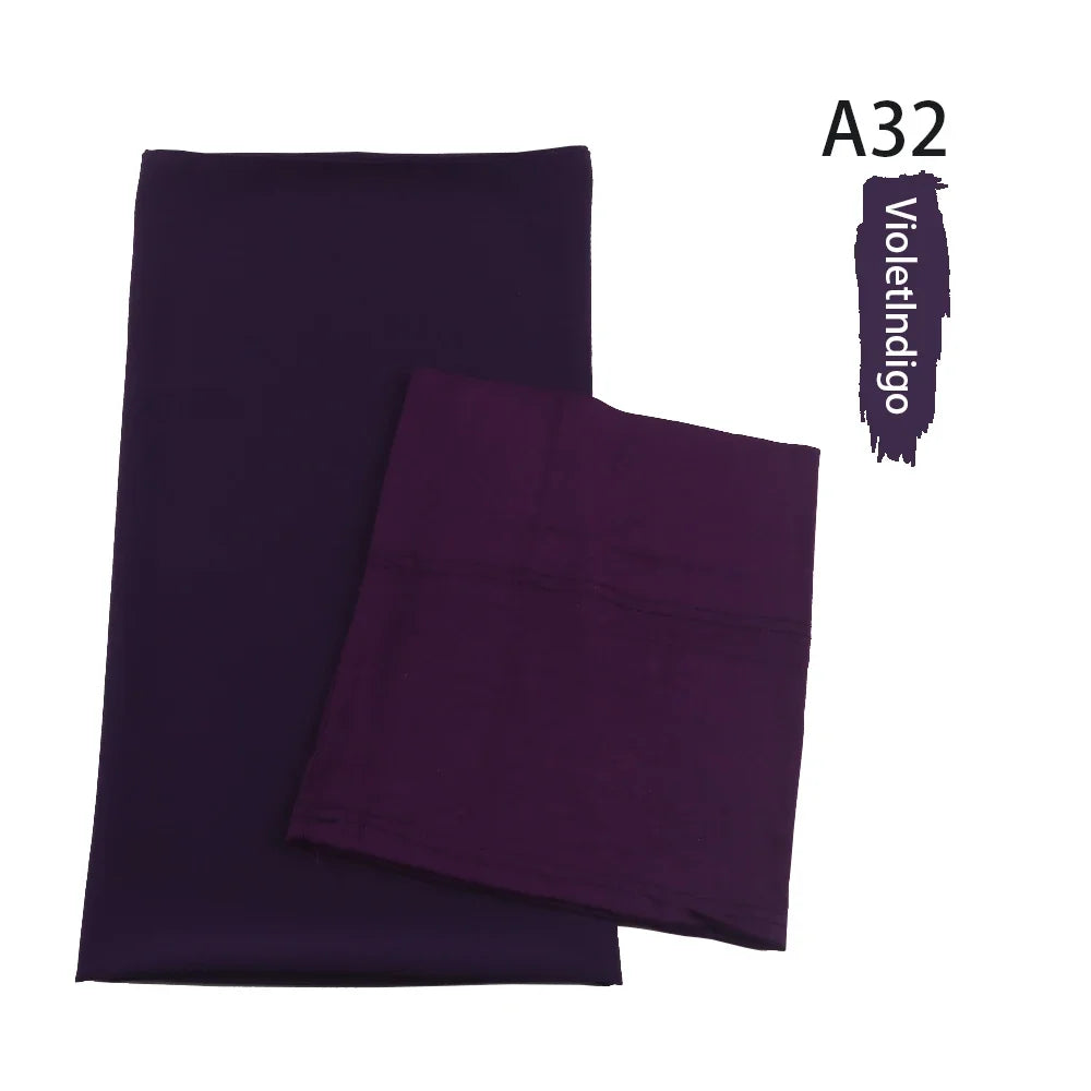Chiffon Hijabs With Matching Inner Caps Sets Jersey Caps