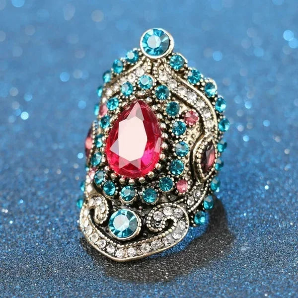Vintage Middle Eastern Crystal Resin Turkish Jewelry Accessory