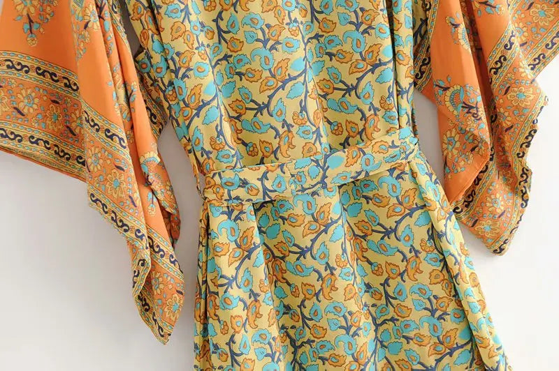 2026 Boho Printed Kimono Cardigan