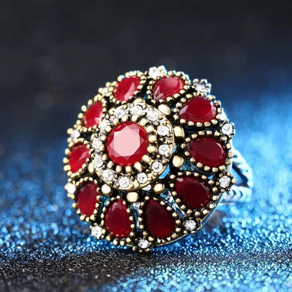 Vintage Middle Eastern Crystal Resin Turkish Jewelry Accessory