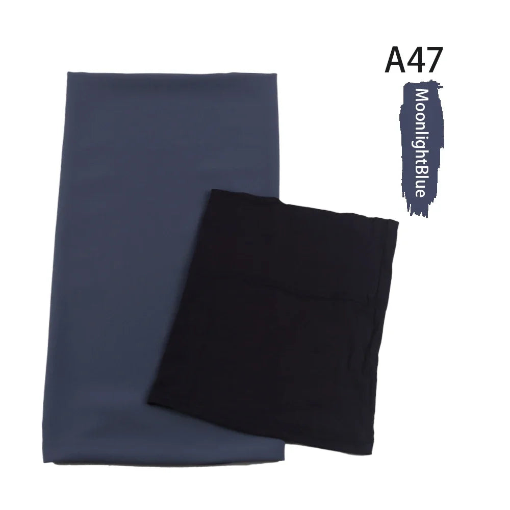Chiffon Hijabs With Matching Inner Caps Sets Jersey Caps