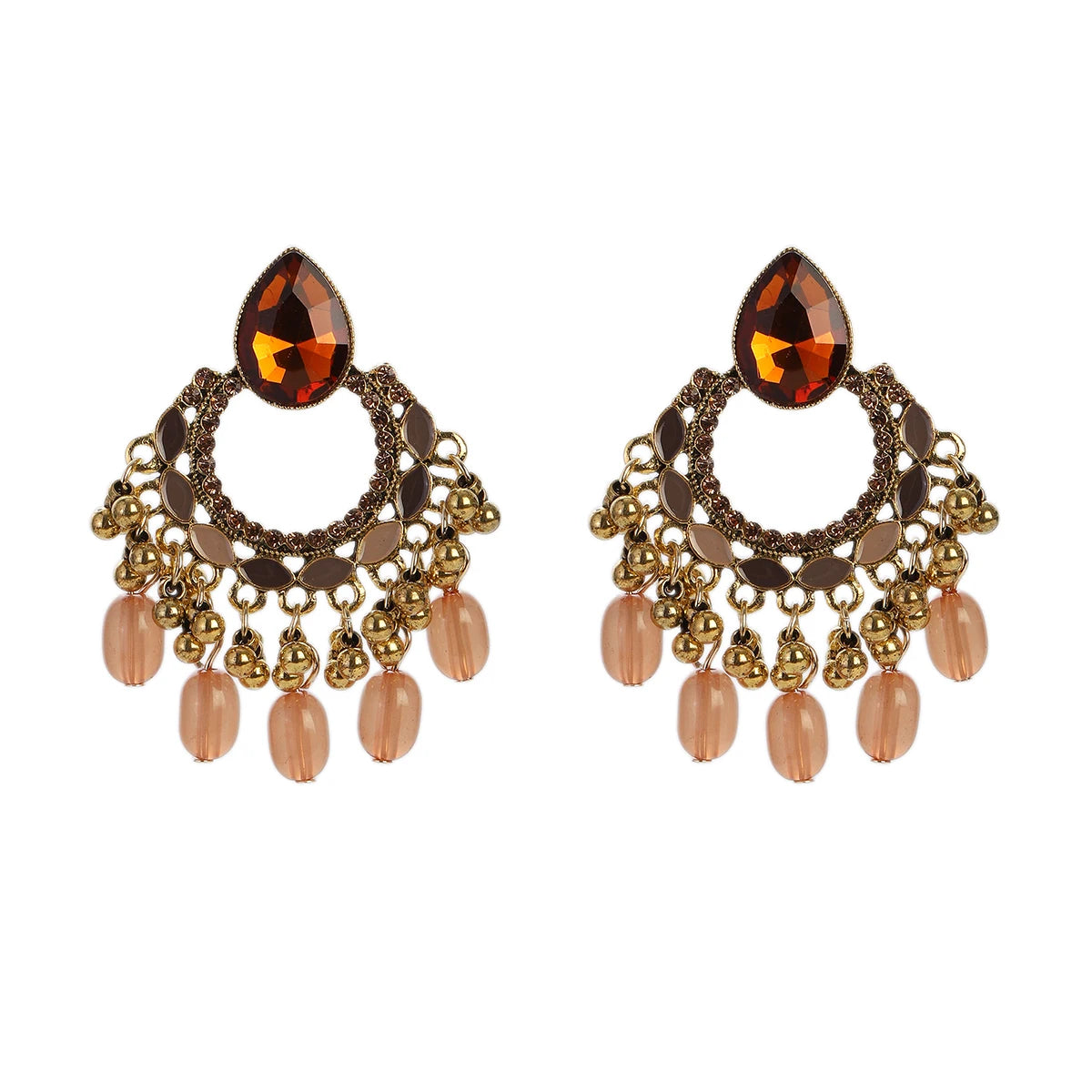 Earrings Indian Jewelry Gold Color