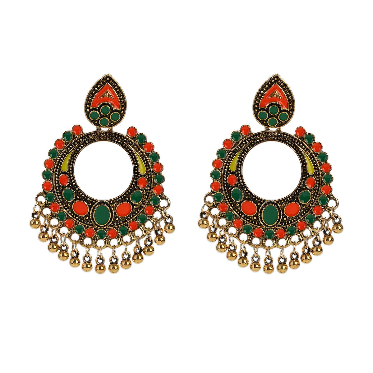 Earrings Indian Jewelry Gold Color