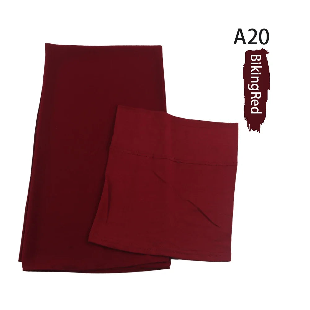 Chiffon Hijabs With Matching Inner Caps Sets Jersey Caps