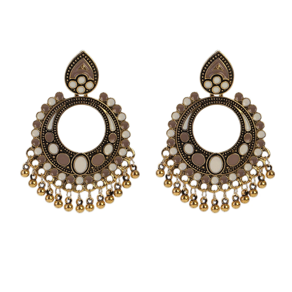 Earrings Indian Jewelry Gold Color