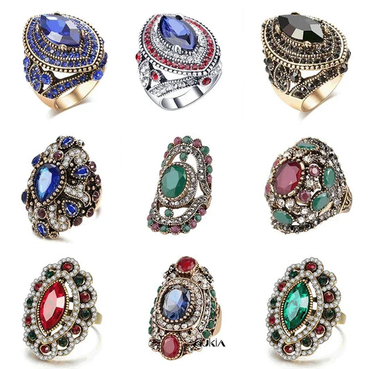 Vintage Middle Eastern Crystal Resin Turkish Jewelry Accessory