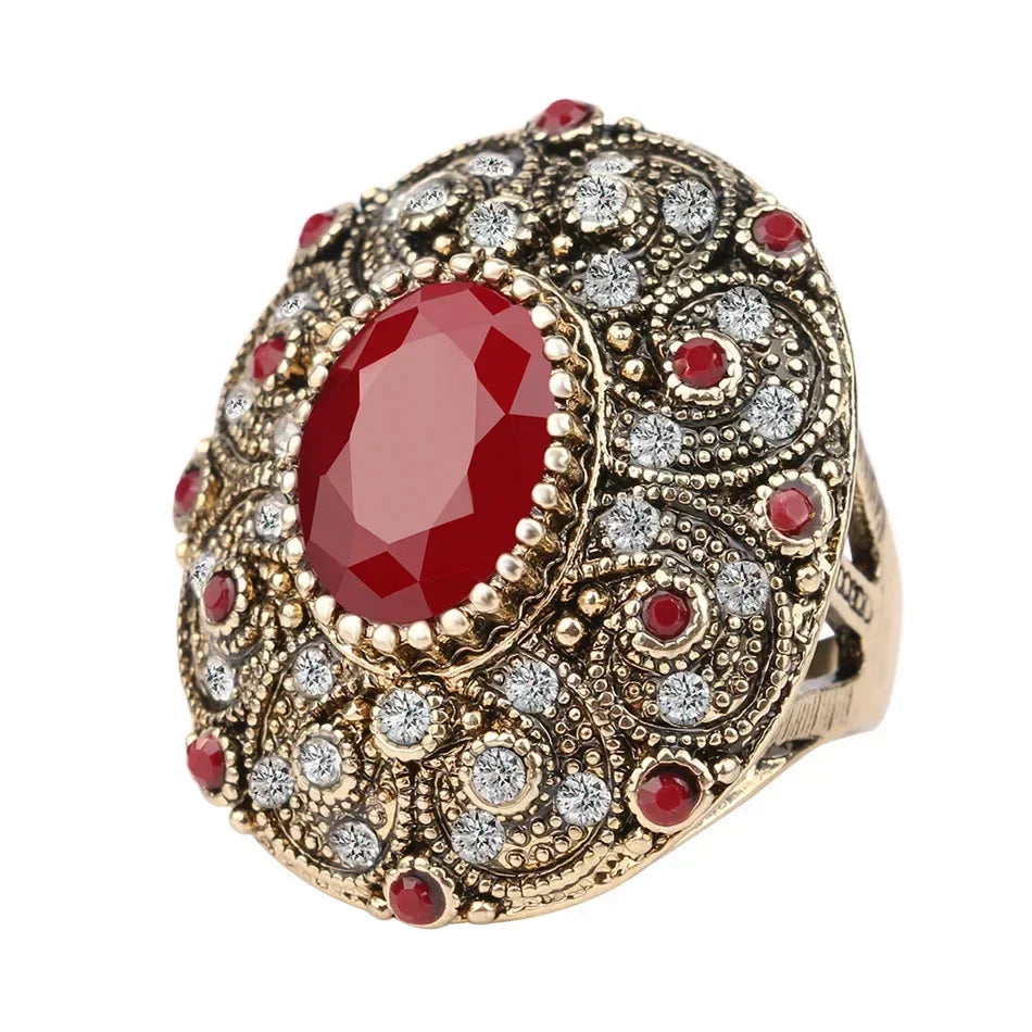 Vintage Middle Eastern Crystal Resin Turkish Jewelry Accessory
