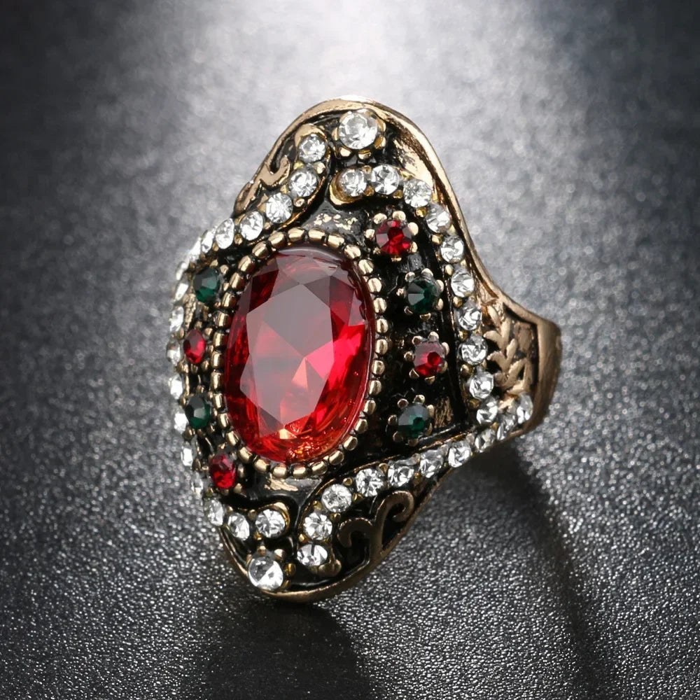 Vintage Middle Eastern Crystal Resin Turkish Jewelry Accessory