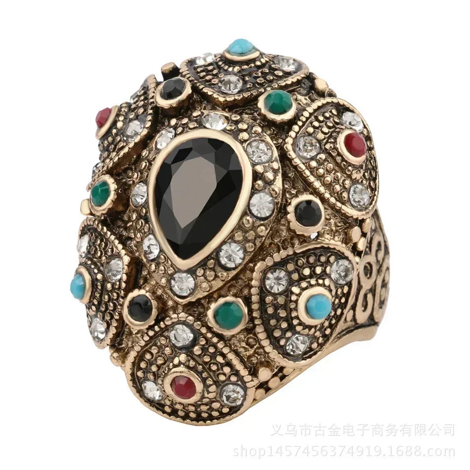 Vintage Middle Eastern Crystal Resin Turkish Jewelry Accessory