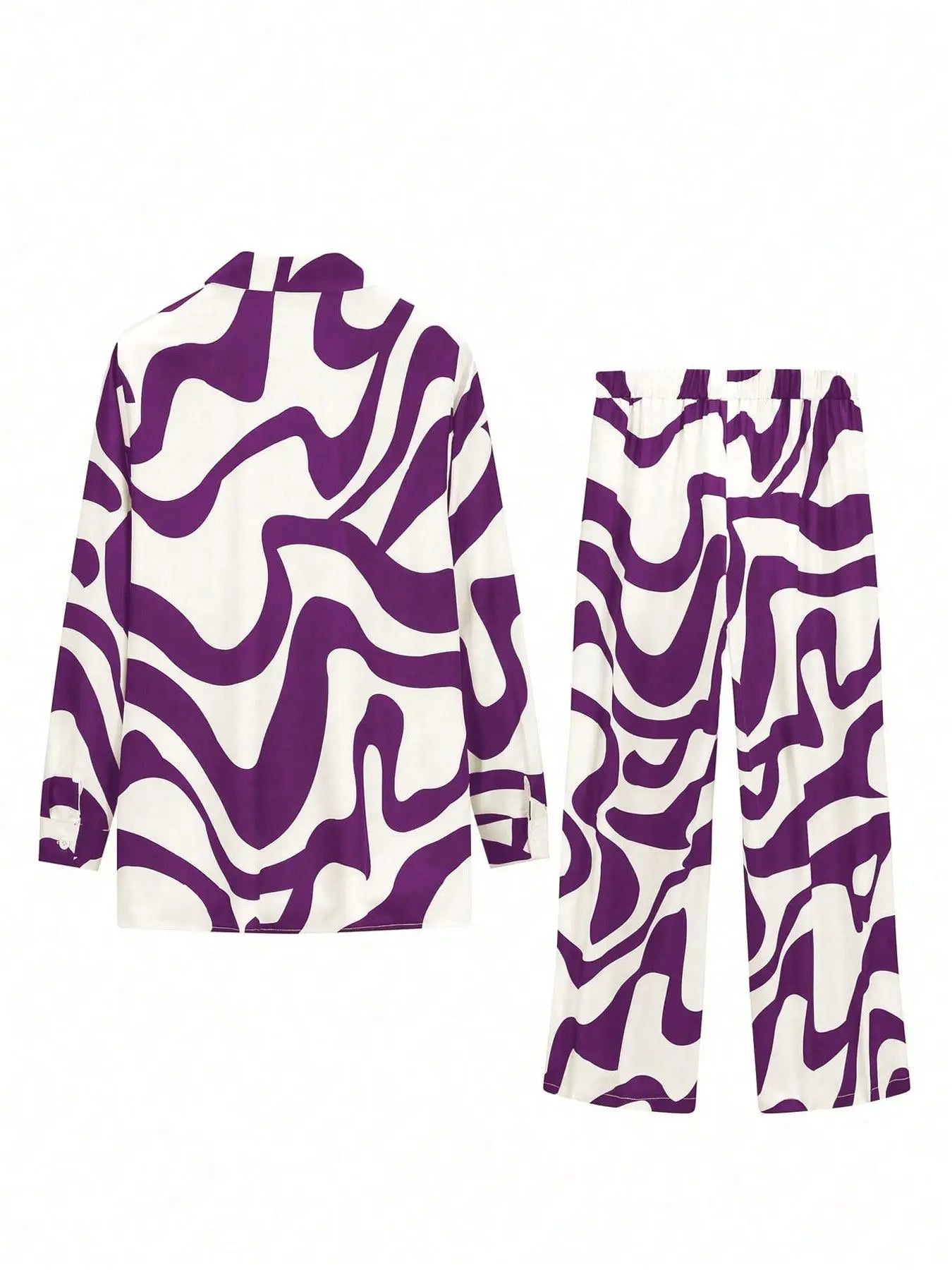 Plus Size Abstract Print Set