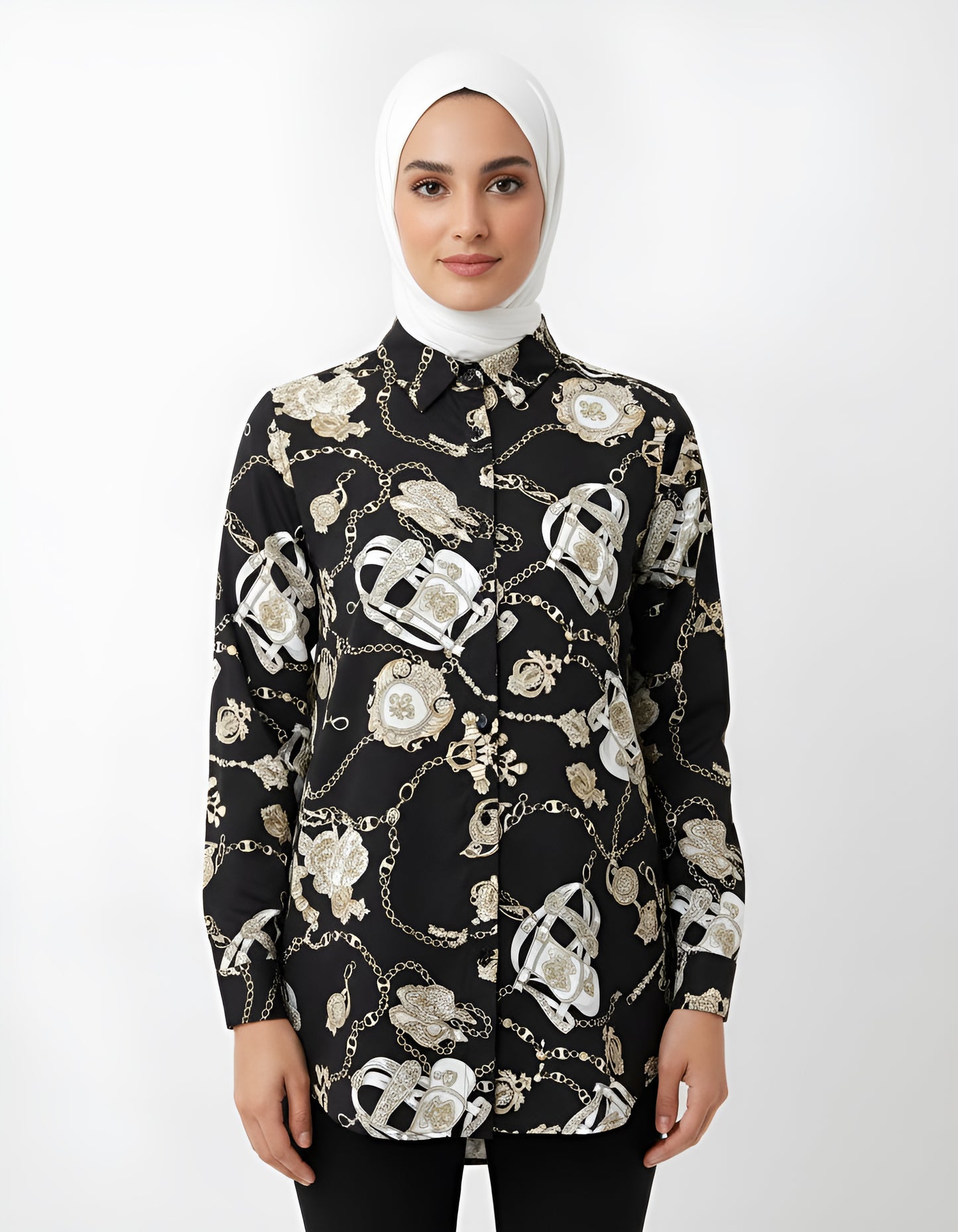 Trendy Women’s Printed Blouse